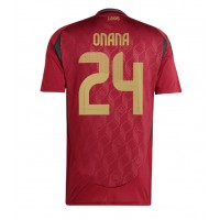 Camiseta Bélgica Amadou Onana #24 Primera Equipación Replica Eurocopa 2024 mangas cortas